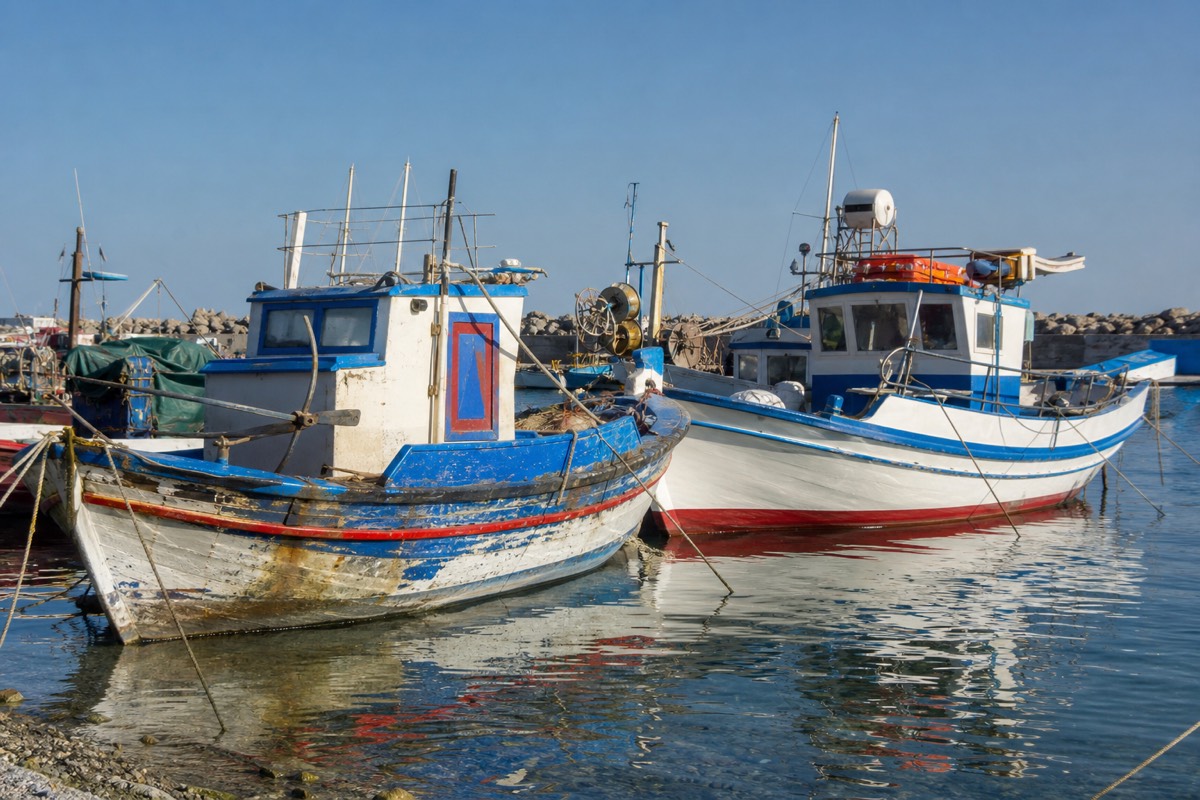 A Greek island harbour