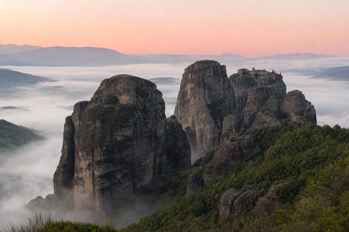 The clifftop monasteries of Meteora