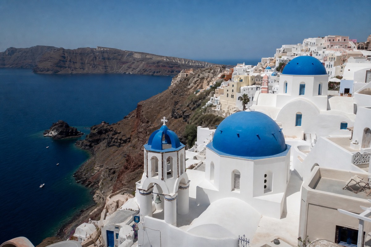 The volcanic caldera of Santorini