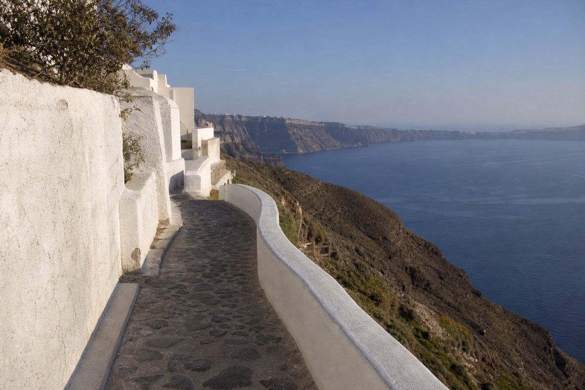 The caldera and the sunset at Oia, Santorini